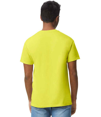 Gildan GD05 Safety Green Model -  Ready to be Embroidered and Printed by Custard Workwear - Cheap Personalised and Customised Workwear in Nottinghamshire, Derbyshire and Leicestershire