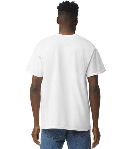 Gildan GD05 White Model -  Ready to be Embroidered and Printed by Custard Workwear - Cheap Personalised and Customised Workwear in Nottinghamshire, Derbyshire and Leicestershire