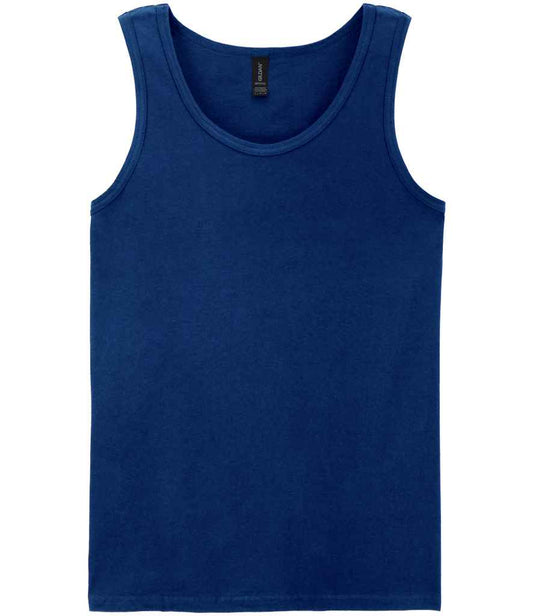 Gildan GD12 Navy Front -  Ready to be Printed by Custard Workwear - Cheap Personalised and Customised Workwear in Nottinghamshire, Derbyshire and Leicestershire