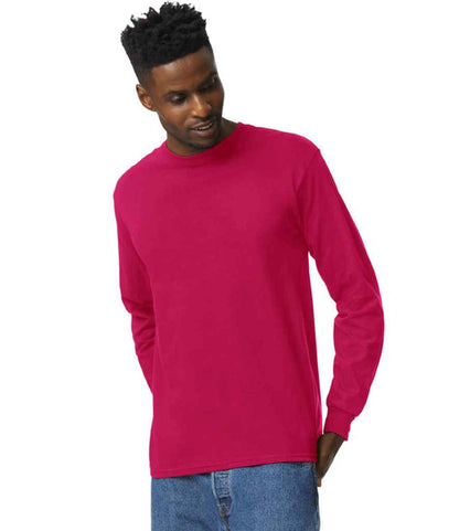Gildan GD14 Cardinal Red Model -  Ready to be Embroidered and Printed by Custard Workwear - Cheap Personalised and Customised Workwear in Nottinghamshire, Derbyshire and Leicestershire