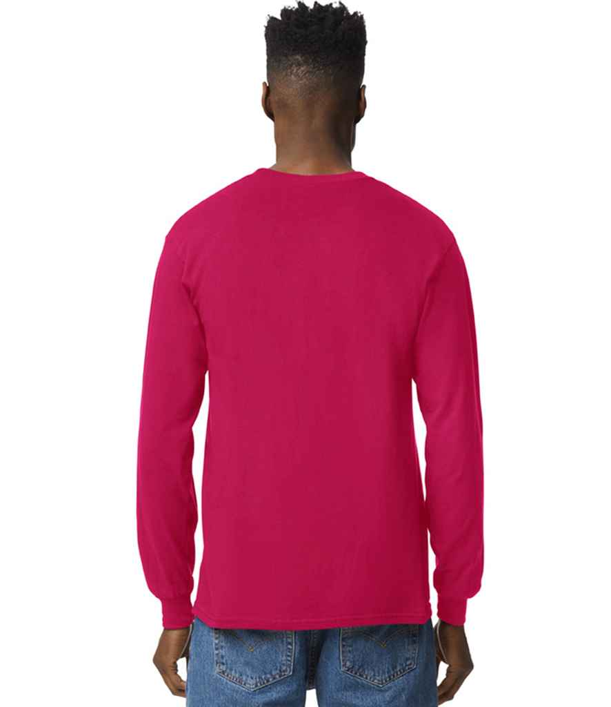 Gildan GD14 Cardinal Red Model -  Ready to be Embroidered and Printed by Custard Workwear - Cheap Personalised and Customised Workwear in Nottinghamshire, Derbyshire and Leicestershire