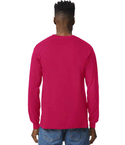 Gildan GD14 Cardinal Red Model -  Ready to be Embroidered and Printed by Custard Workwear - Cheap Personalised and Customised Workwear in Nottinghamshire, Derbyshire and Leicestershire