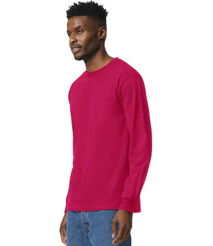 Gildan GD14 Cardinal Red Model -  Ready to be Embroidered and Printed by Custard Workwear - Cheap Personalised and Customised Workwear in Nottinghamshire, Derbyshire and Leicestershire