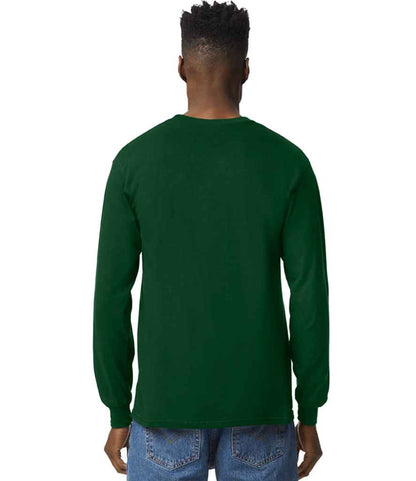 Gildan GD14 Forest Green Model -  Ready to be Embroidered and Printed by Custard Workwear - Cheap Personalised and Customised Workwear in Nottinghamshire, Derbyshire and Leicestershire
