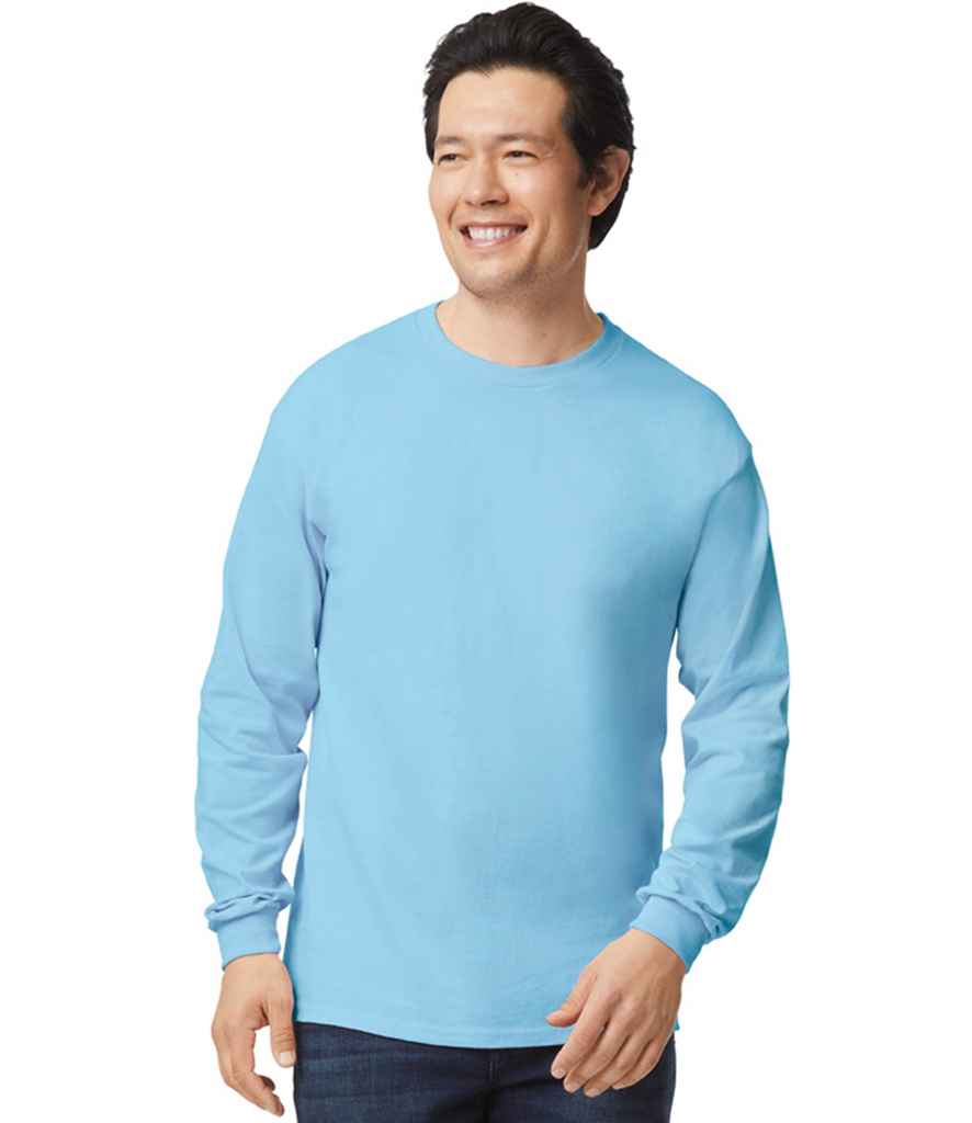 Gildan GD14 Light Blue Model -  Ready to be Embroidered and Printed by Custard Workwear - Cheap Personalised and Customised Workwear in Nottinghamshire, Derbyshire and Leicestershire