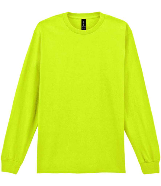 Gildan GD14 Safety Green Front -  Ready to be Embroidered and Printed by Custard Workwear - Cheap Personalised and Customised Workwear in Nottinghamshire, Derbyshire and Leicestershire
