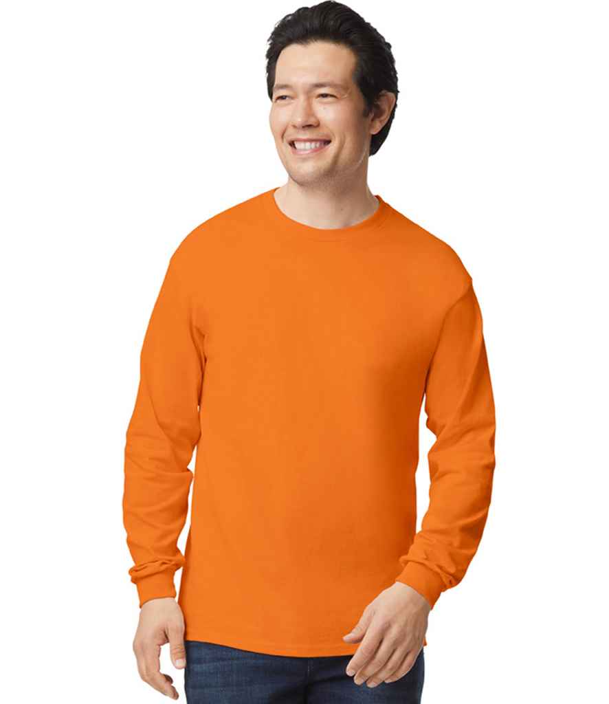 Gildan GD14 S Orange Model -  Ready to be Embroidered and Printed by Custard Workwear - Cheap Personalised and Customised Workwear in Nottinghamshire, Derbyshire and Leicestershire