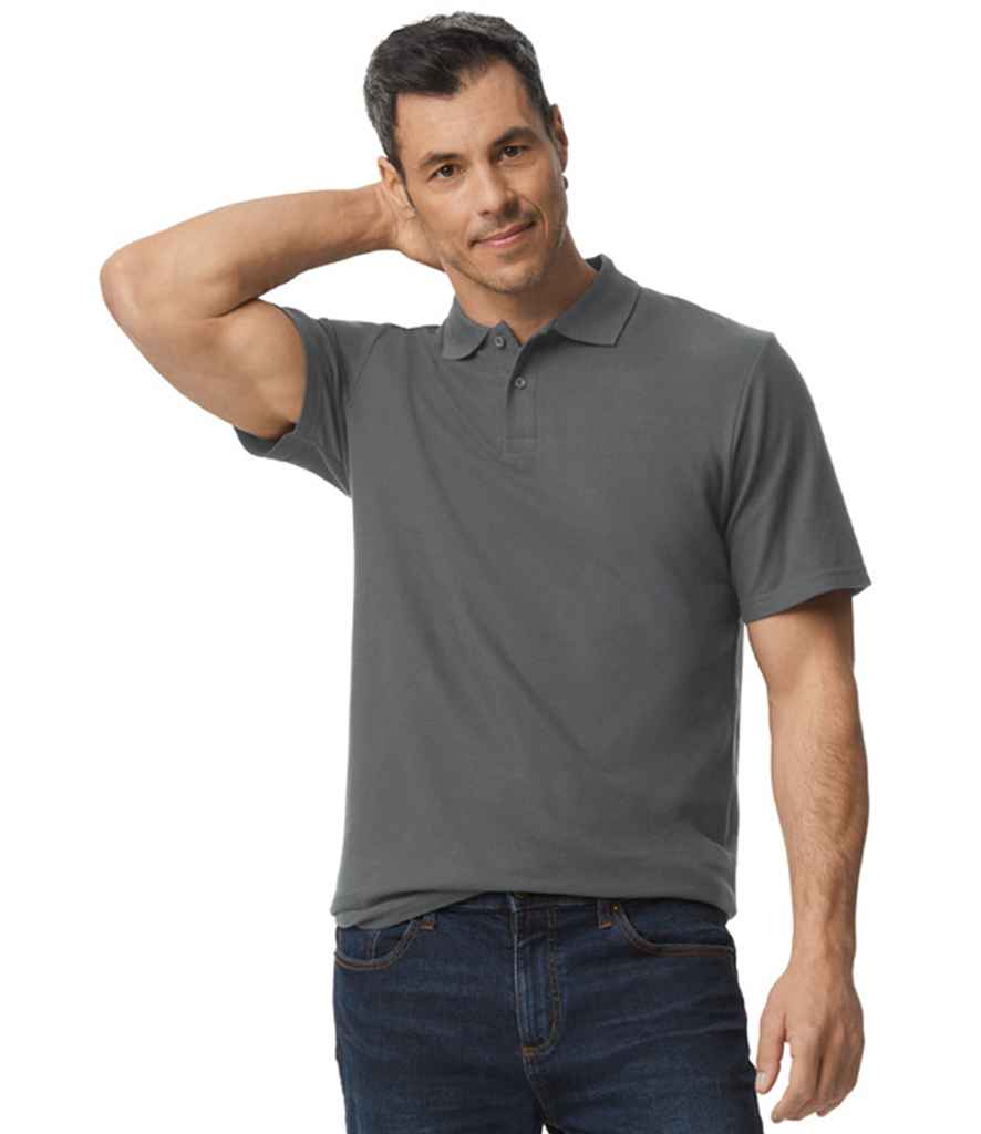 Gildan GD35 Charcoal Model -  Ready to be Embroidered and Printed by Custard Workwear - Cheap Personalised and Customised Workwear in Nottinghamshire, Derbyshire and Leicestershire
