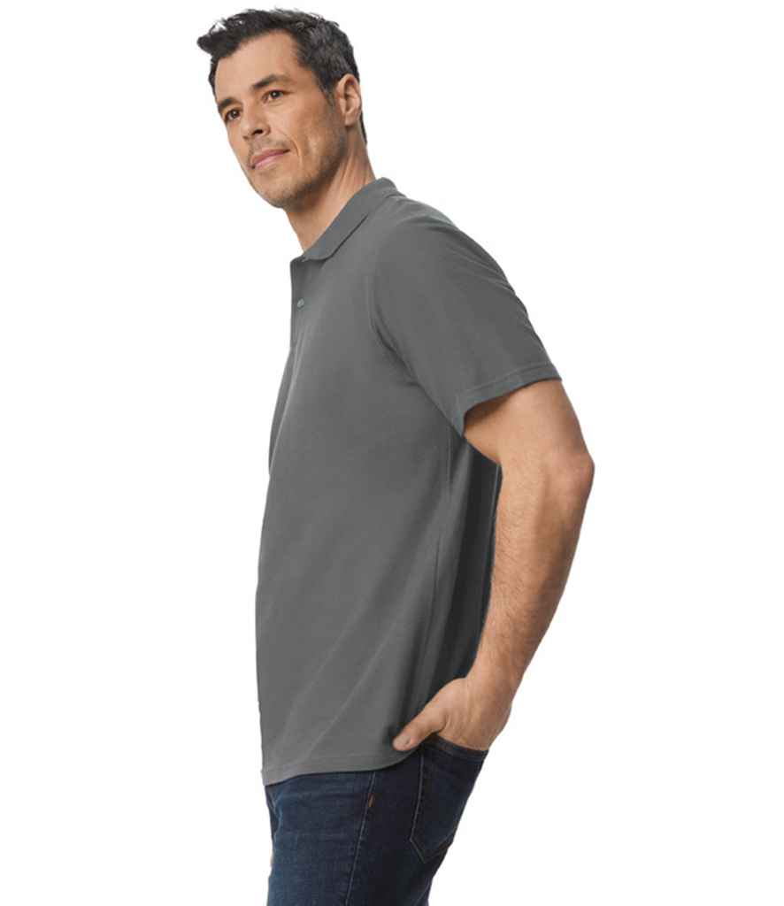 Gildan GD35 Charcoal Model -  Ready to be Embroidered and Printed by Custard Workwear - Cheap Personalised and Customised Workwear in Nottinghamshire, Derbyshire and Leicestershire