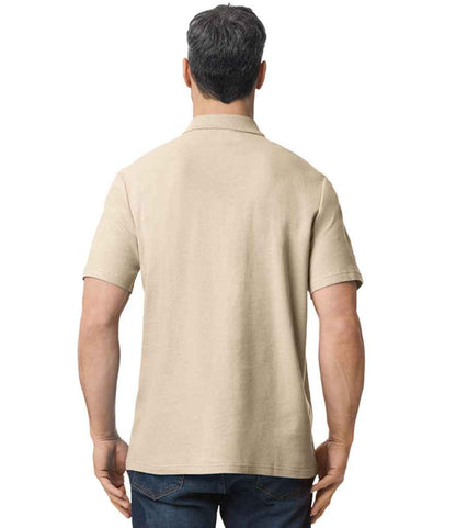 Gildan GD35 Sand Model -  Ready to be Embroidered and Printed by Custard Workwear - Cheap Personalised and Customised Workwear in Nottinghamshire, Derbyshire and Leicestershire