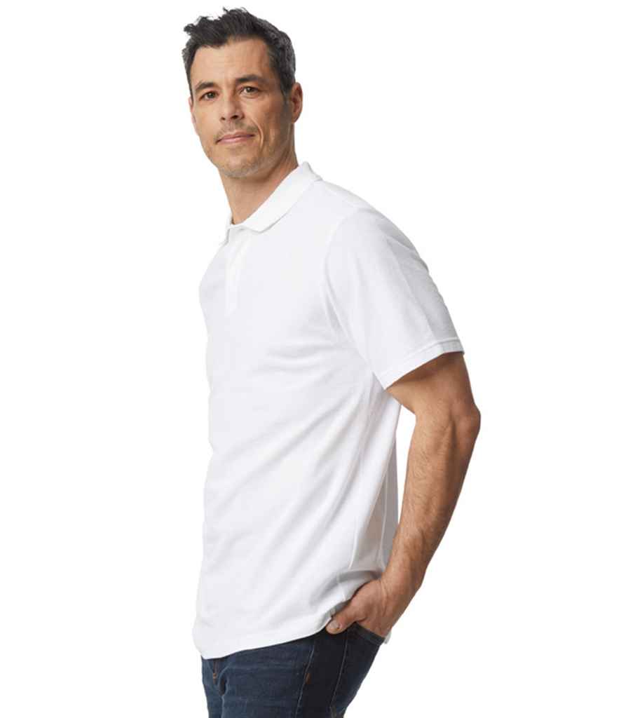 Gildan GD35 White Model -  Ready to be Embroidered and Printed by Custard Workwear - Cheap Personalised and Customised Workwear in Nottinghamshire, Derbyshire and Leicestershire