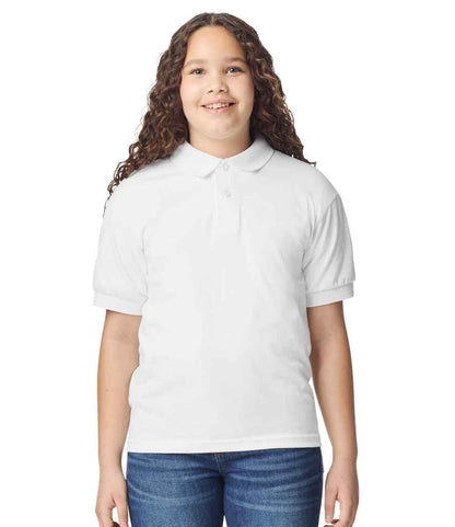 Gildan GD40B White Model -  Ready to be Embroidered and Printed by Custard Workwear - Cheap Personalised and Customised Workwear in Nottinghamshire, Derbyshire and Leicestershire