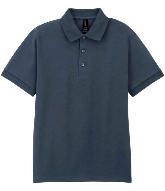Gildan GD40 Dark Heather Front -  Ready to be Embroidered and Printed by Custard Workwear - Cheap Personalised and Customised Workwear in Nottinghamshire, Derbyshire and Leicestershire