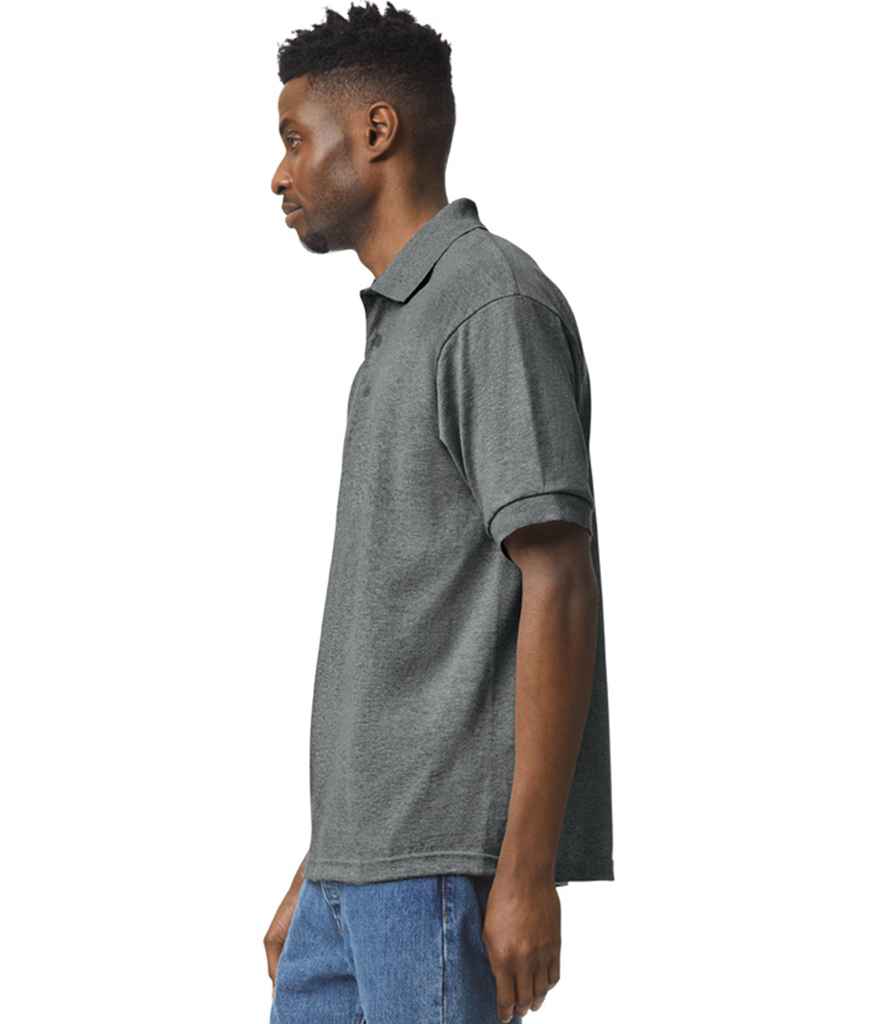 Gildan GD40 Graphite Heather Model -  Ready to be Embroidered and Printed by Custard Workwear - Cheap Personalised and Customised Workwear in Nottinghamshire, Derbyshire and Leicestershire