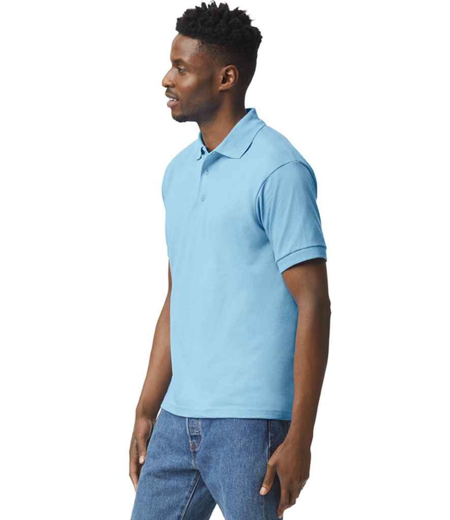 Gildan GD40 Light Blue Model -  Ready to be Embroidered and Printed by Custard Workwear - Cheap Personalised and Customised Workwear in Nottinghamshire, Derbyshire and Leicestershire