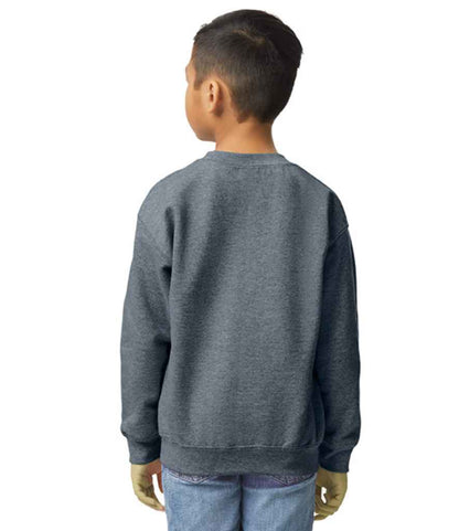 Gildan GD56B Dark Heather Model -  Ready to be Embroidered and Printed by Custard Workwear - Cheap Personalised and Customised Workwear in Nottinghamshire, Derbyshire and Leicestershire