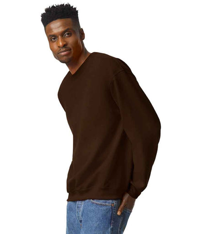 Gildan GD56 Dark Chocolate Model -  Ready to be Embroidered and Printed by Custard Workwear - Cheap Personalised and Customised Workwear in Nottinghamshire, Derbyshire and Leicestershire