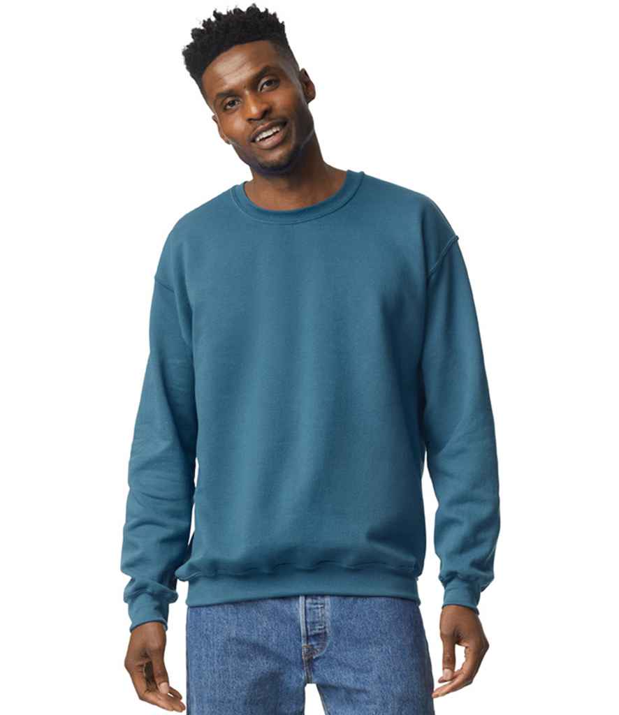 Gildan GD56 Indigo Model -  Ready to be Embroidered and Printed by Custard Workwear - Cheap Personalised and Customised Workwear in Nottinghamshire, Derbyshire and Leicestershire