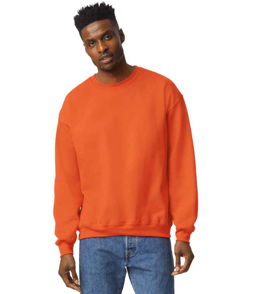 Gildan GD56 Orange Model -  Ready to be Embroidered and Printed by Custard Workwear - Cheap Personalised and Customised Workwear in Nottinghamshire, Derbyshire and Leicestershire