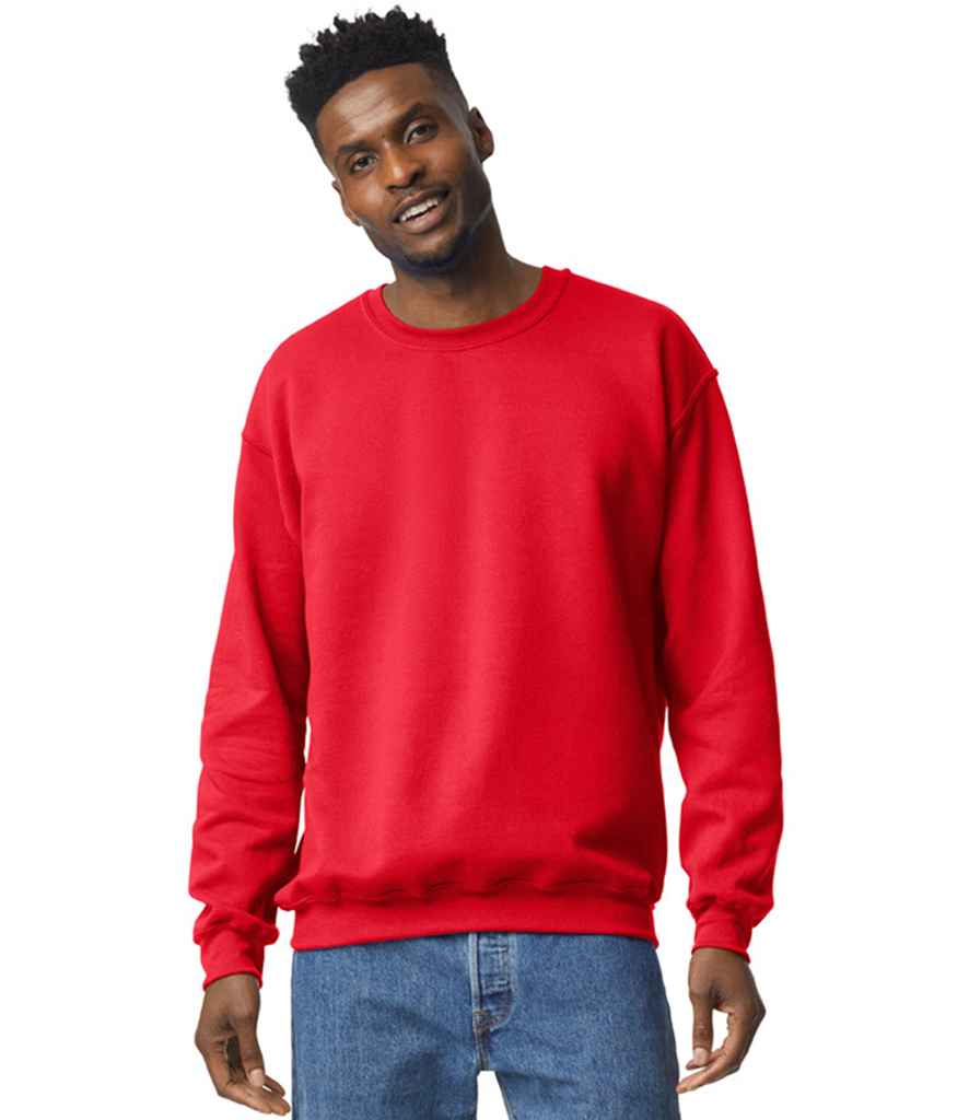 Gildan GD56 Red Model -  Ready to be Embroidered and Printed by Custard Workwear - Cheap Personalised and Customised Workwear in Nottinghamshire, Derbyshire and Leicestershire