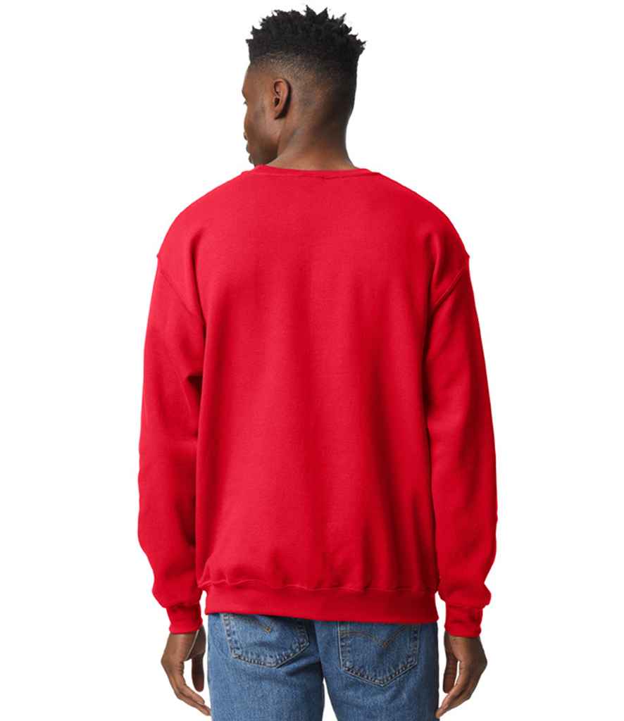 Gildan GD56 Red Model -  Ready to be Embroidered and Printed by Custard Workwear - Cheap Personalised and Customised Workwear in Nottinghamshire, Derbyshire and Leicestershire