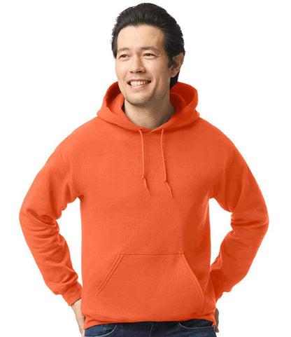 Gildan GD57 Orange Model -  Ready to be Embroidered and Printed by Custard Workwear - Cheap Personalised and Customised Workwear in Nottinghamshire, Derbyshire and Leicestershire