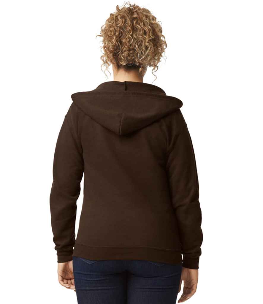 Gildan GD58 Dark Chocolate Model -  Ready to be Embroidered and Printed by Custard Workwear - Cheap Personalised and Customised Workwear in Nottinghamshire, Derbyshire and Leicestershire