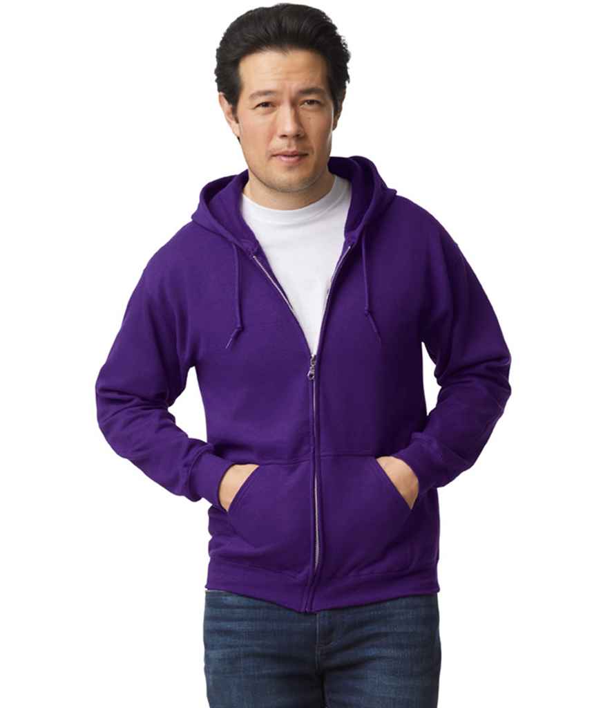 Gildan GD58 Purple Model -  Ready to be Embroidered and Printed by Custard Workwear - Cheap Personalised and Customised Workwear in Nottinghamshire, Derbyshire and Leicestershire