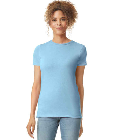 Gildan GD72 Light Blue Model -  Ready to be Printed by Custard Workwear - Cheap Personalised and Customised Workwear in Nottinghamshire, Derbyshire and Leicestershire