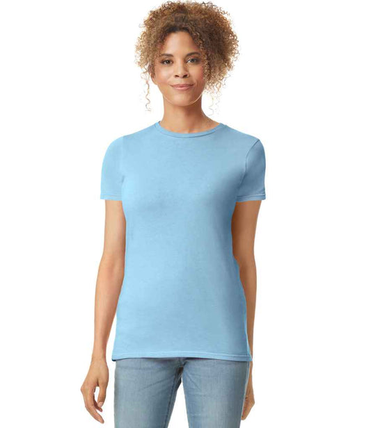 Gildan GD72 Light Blue Model -  Ready to be Printed by Custard Workwear - Cheap Personalised and Customised Workwear in Nottinghamshire, Derbyshire and Leicestershire