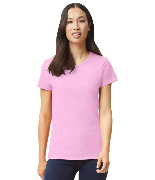 Gildan GD95 Light Pink Model -  Ready to be Embroidered and Printed by Custard Workwear - Cheap Personalised and Customised Workwear in Nottinghamshire, Derbyshire and Leicestershire