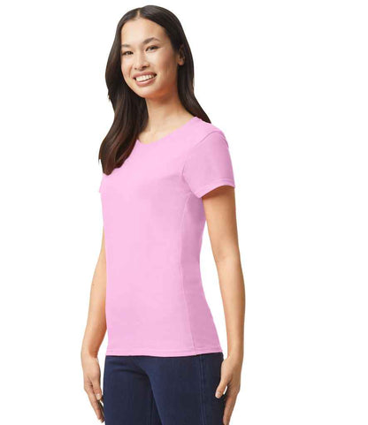 Gildan GD95 Light Pink Model -  Ready to be Embroidered and Printed by Custard Workwear - Cheap Personalised and Customised Workwear in Nottinghamshire, Derbyshire and Leicestershire