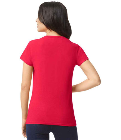 Gildan GD95 Red Model -  Ready to be Embroidered and Printed by Custard Workwear - Cheap Personalised and Customised Workwear in Nottinghamshire, Derbyshire and Leicestershire