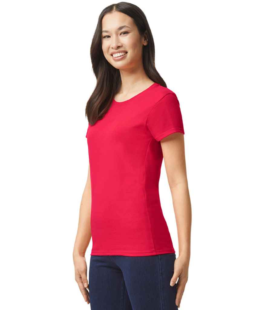Gildan GD95 Red Model -  Ready to be Embroidered and Printed by Custard Workwear - Cheap Personalised and Customised Workwear in Nottinghamshire, Derbyshire and Leicestershire