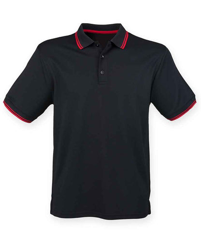Henbury H482 Black/Red Front -  Ready to be Embroidered and Printed by Custard Workwear - Cheap Personalised and Customised Workwear in Nottinghamshire, Derbyshire and Leicestershire