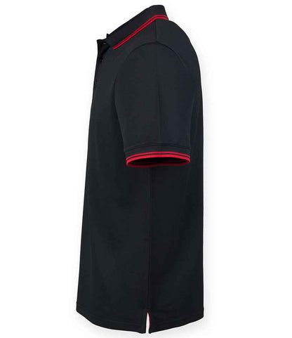 Henbury H482 Black/Red Left -  Ready to be Embroidered and Printed by Custard Workwear - Cheap Personalised and Customised Workwear in Nottinghamshire, Derbyshire and Leicestershire
