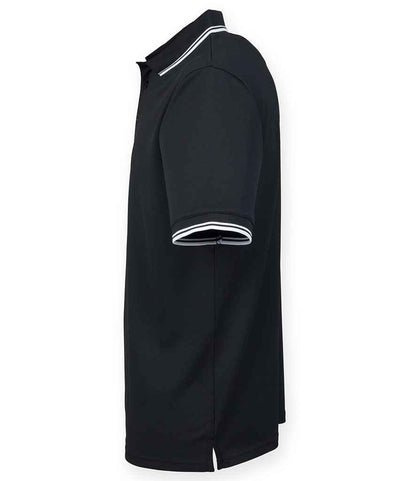 Henbury H482 Black/White Left -  Ready to be Embroidered and Printed by Custard Workwear - Cheap Personalised and Customised Workwear in Nottinghamshire, Derbyshire and Leicestershire