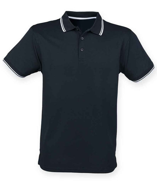 Henbury H482 Navy/White Front -  Ready to be Embroidered and Printed by Custard Workwear - Cheap Personalised and Customised Workwear in Nottinghamshire, Derbyshire and Leicestershire