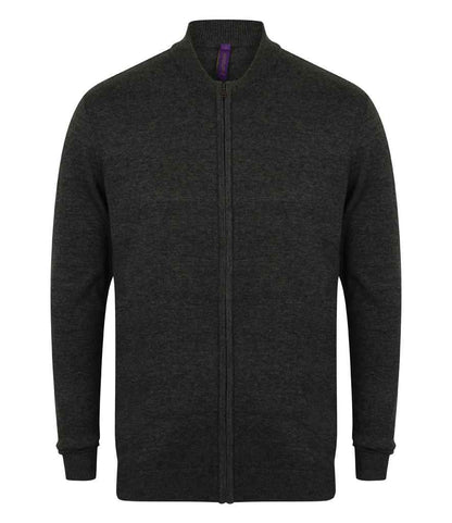 Henbury H718 Grey Marl Front -  Ready to be Embroidered by Custard Workwear - Cheap Personalised and Customised Workwear in Nottinghamshire, Derbyshire and Leicestershire
