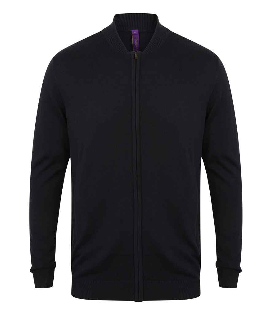 Henbury H718 Navy Front -  Ready to be Embroidered by Custard Workwear - Cheap Personalised and Customised Workwear in Nottinghamshire, Derbyshire and Leicestershire