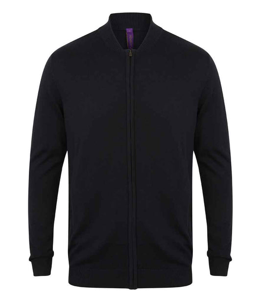 Henbury H718 Navy Front -  Ready to be Embroidered by Custard Workwear - Cheap Personalised and Customised Workwear in Nottinghamshire, Derbyshire and Leicestershire