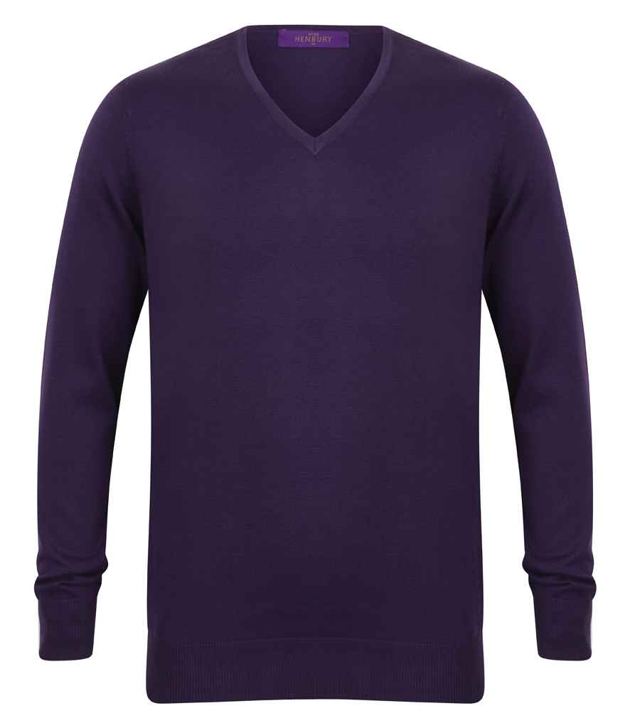 Henbury H720 Purple Front -  Ready to be Embroidered by Custard Workwear - Cheap Personalised and Customised Workwear in Nottinghamshire, Derbyshire and Leicestershire