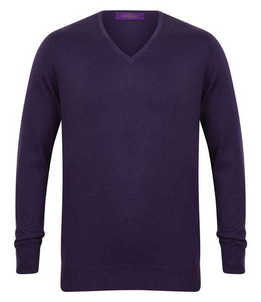 Henbury H720 Purple Front -  Ready to be Embroidered by Custard Workwear - Cheap Personalised and Customised Workwear in Nottinghamshire, Derbyshire and Leicestershire