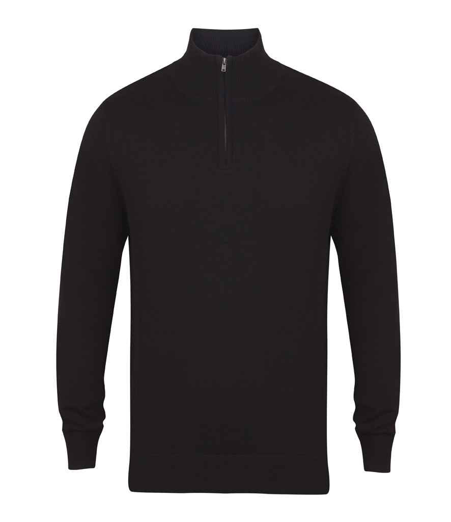 Henbury H729 Black Front -  Ready to be Embroidered by Custard Workwear - Cheap Personalised and Customised Workwear in Nottinghamshire, Derbyshire and Leicestershire