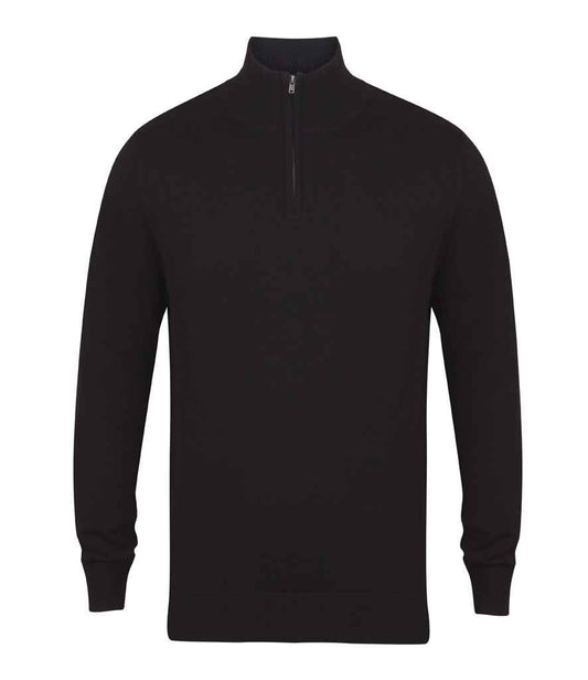 Henbury H729 Black Front -  Ready to be Embroidered by Custard Workwear - Cheap Personalised and Customised Workwear in Nottinghamshire, Derbyshire and Leicestershire