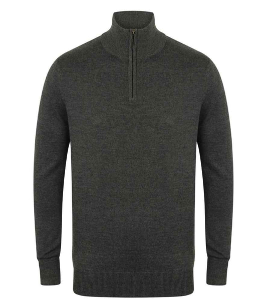 Henbury H729 Grey Marl Front -  Ready to be Embroidered by Custard Workwear - Cheap Personalised and Customised Workwear in Nottinghamshire, Derbyshire and Leicestershire