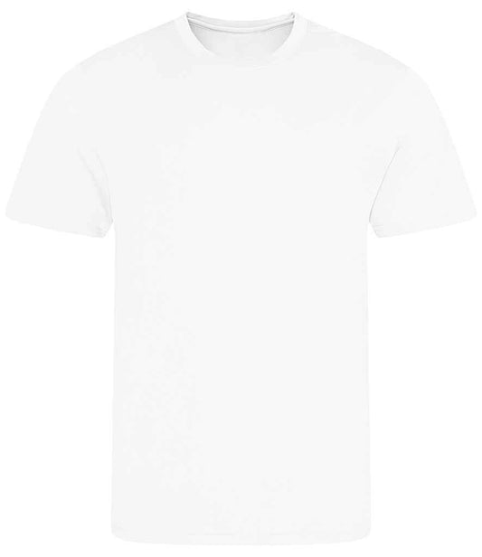 Just Cool JC001B Arctic White Front -  Ready to be Printed by Custard Workwear - Cheap Personalised and Customised Workwear in Nottinghamshire, Derbyshire and Leicestershire