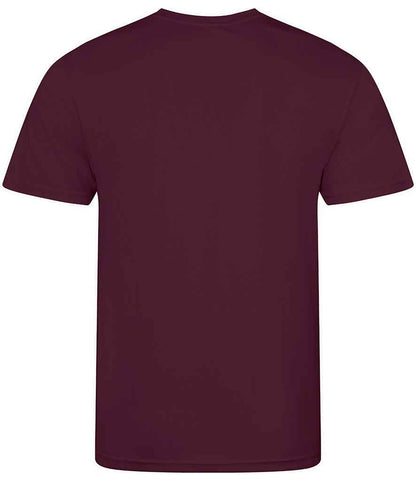 Just Cool JC001B Burgundy Back -  Ready to be Printed by Custard Workwear - Cheap Personalised and Customised Workwear in Nottinghamshire, Derbyshire and Leicestershire