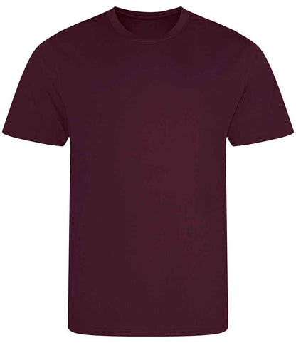 Just Cool JC001B Burgundy Front -  Ready to be Printed by Custard Workwear - Cheap Personalised and Customised Workwear in Nottinghamshire, Derbyshire and Leicestershire