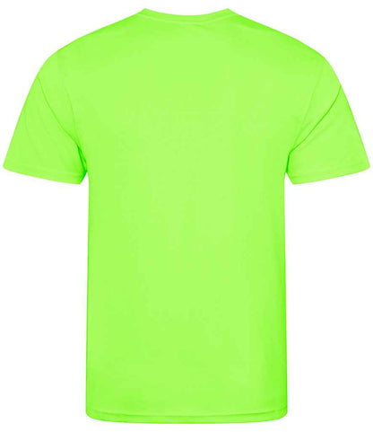 Just Cool JC001B Electric Green Back -  Ready to be Printed by Custard Workwear - Cheap Personalised and Customised Workwear in Nottinghamshire, Derbyshire and Leicestershire